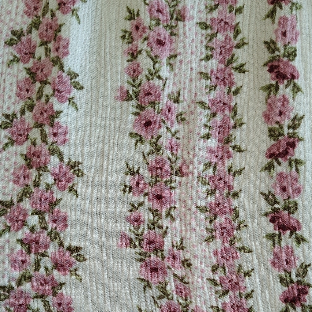Mimi Chica Cream and Pink Floral Smocked Jumpsuit - Picture 5 of 8
